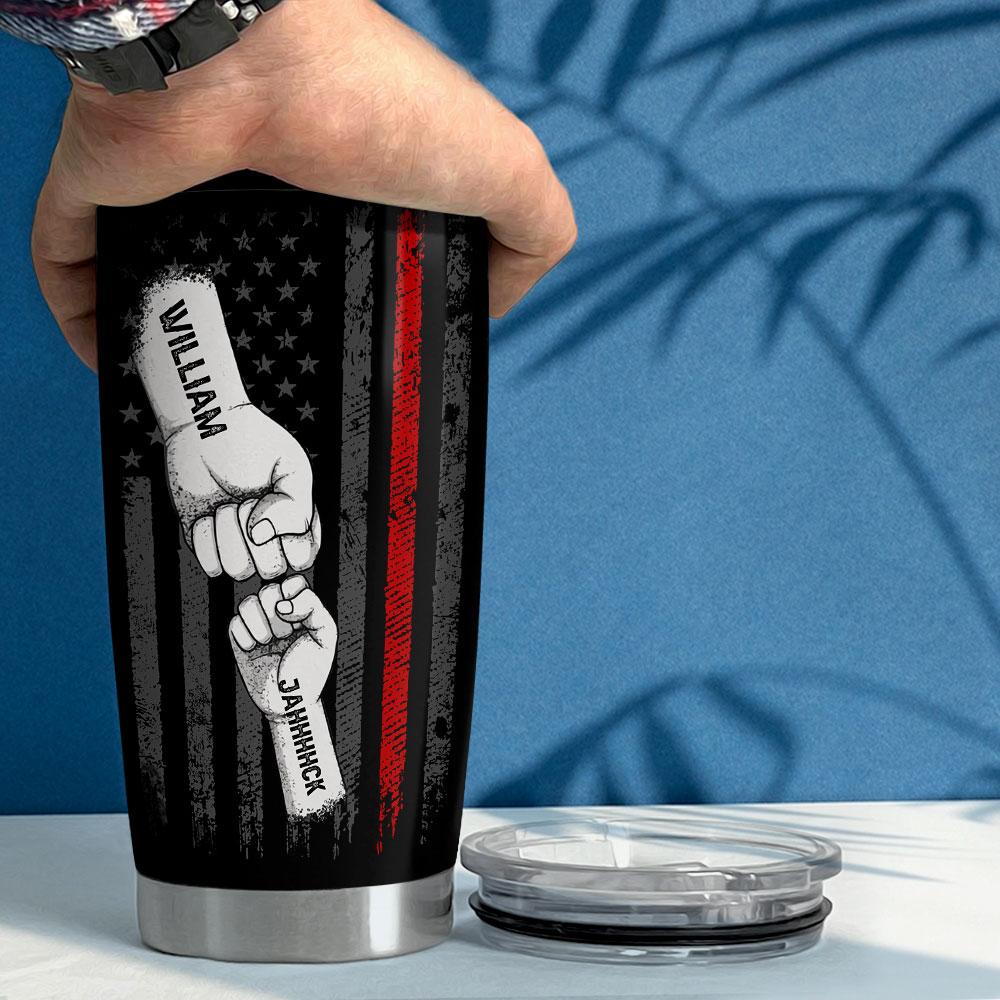 Firefighter Dad Like A Normal Dad Just Cooler Personalized Tumbler Cup