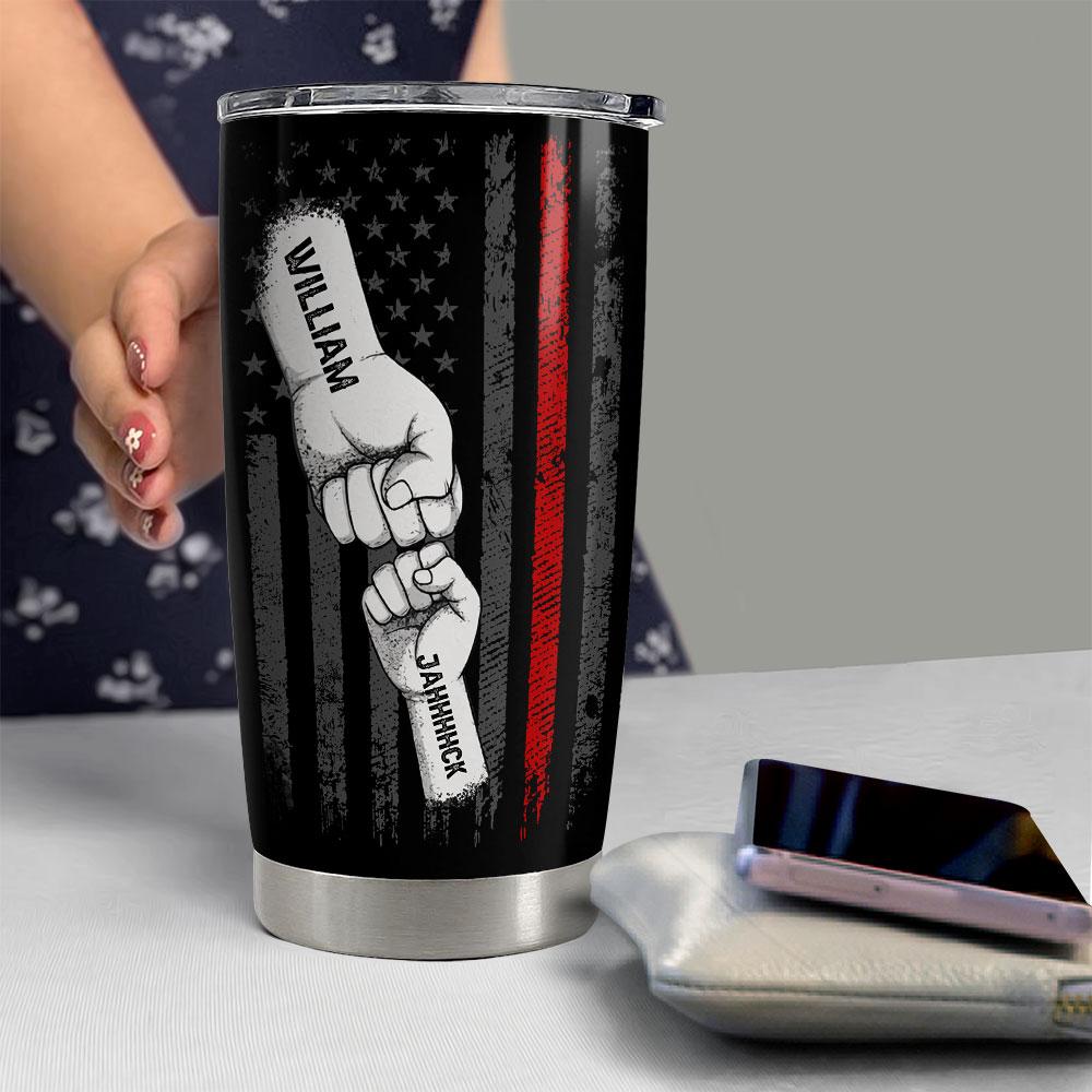 Firefighter Dad Like A Normal Dad Just Cooler Personalized Tumbler Cup