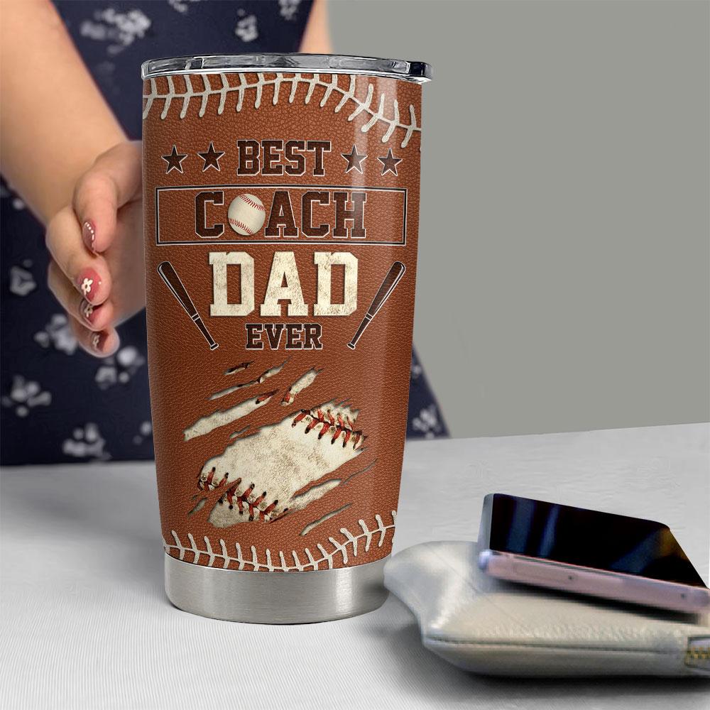 Best Coach Dad Ever Personalized Tumbler Cup