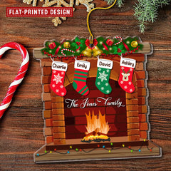 Family Stocks Hanging Personalized Ornament