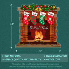 Family Stocks Hanging Personalized Ornament