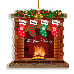 Family Stocks Hanging Personalized Ornament