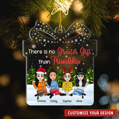 Friendship Is Greates Gift Personalized Best Friends Ornament