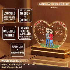 From Our First Kiss Couple Anniversary Personalized Led Night Light