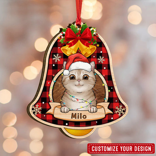 Gift For Cat Dad Cat Mom Chritsmas Bell Personalized Ornament