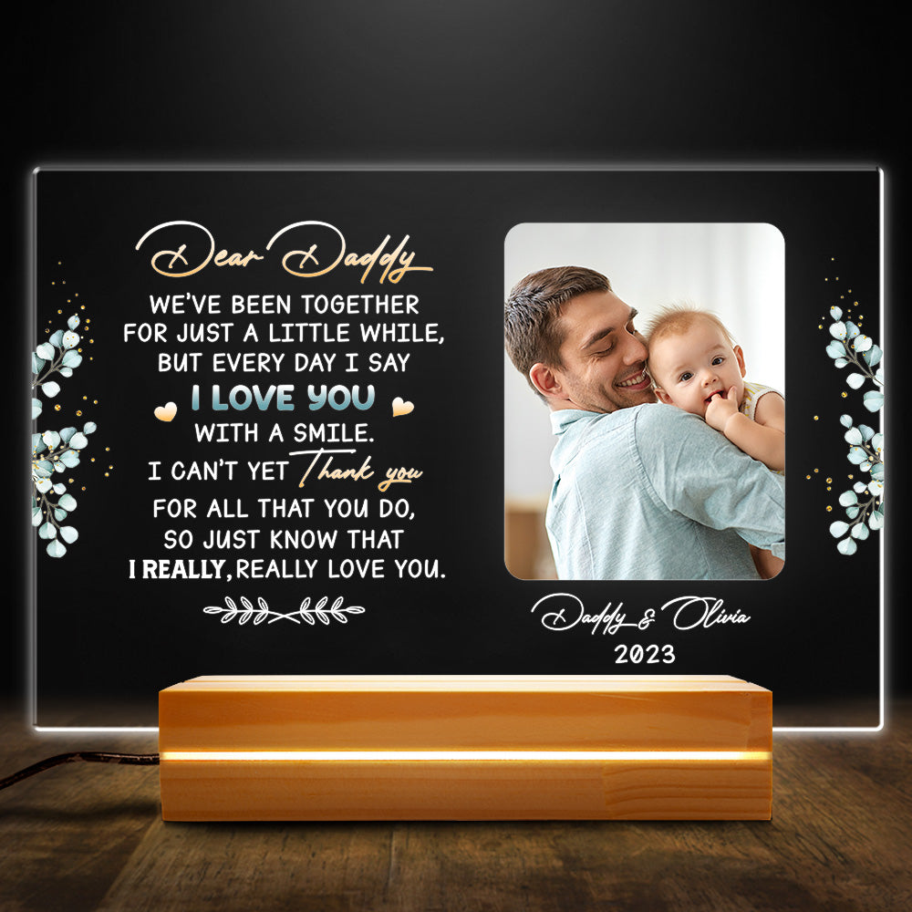 Gift For New Dads Personalized Led Night Light