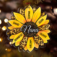 Grandma Sunflower Personalized Ornament