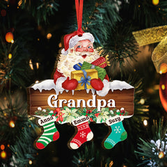 Grandpa Stock Hanging Personalized Christmas Ornament