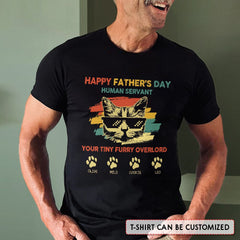 Happy Father Day Cat Dad Personalized Shirt