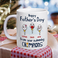 Happy Father's Day From Your Swimming Champion Personalized Mug