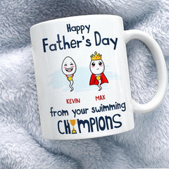 Happy Father's Day From Your Swimming Champion Personalized Mug