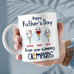 Happy Father's Day From Your Swimming Champion Personalized Mug