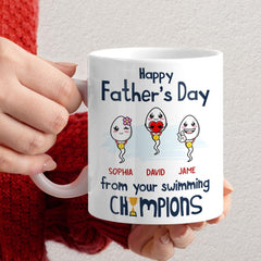 Happy Father's Day From Your Swimming Champion Personalized Mug