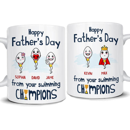 Happy Father's Day From Your Swimming Champion Personalized Mug