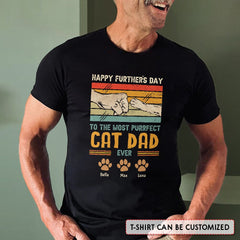 Happy Further Day to The Best Cat Dad Personalized Shirt