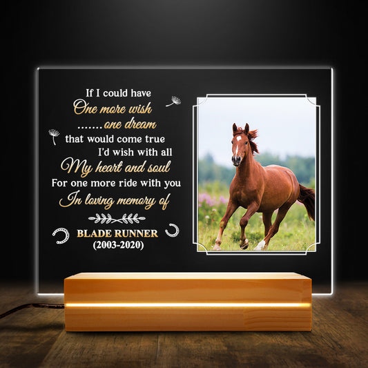 Horse Memorial Personalized Led Night Light