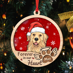 In Our Hearts Forever Memorial Dog Personalized Ornament