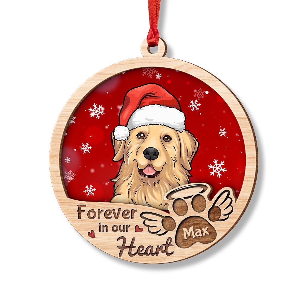 In Our Hearts Forever Memorial Dog Personalized Ornament