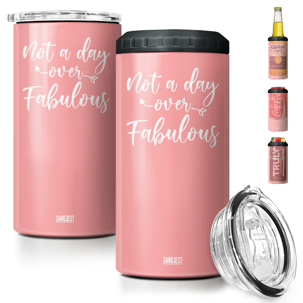 Inspiration Can Cooler Pink Gift Not A Day Over Fabulous Can Cooler