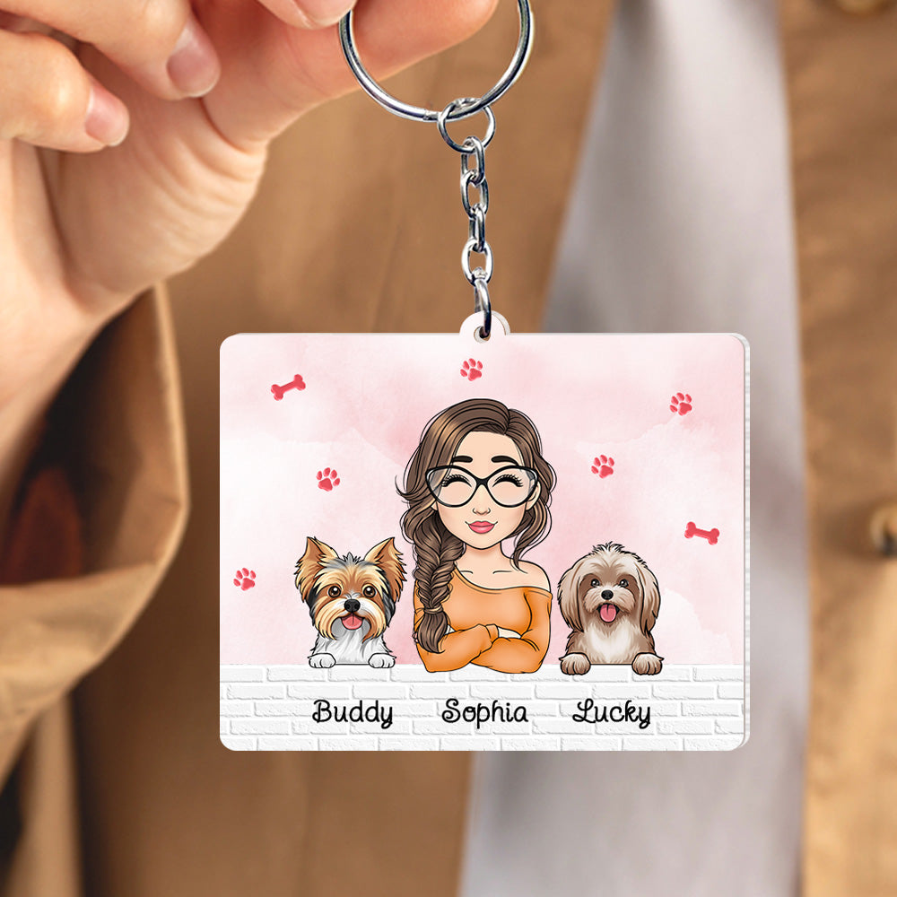 Just A Girl Who Loves Dogs More Than Humans Personalized Keychain