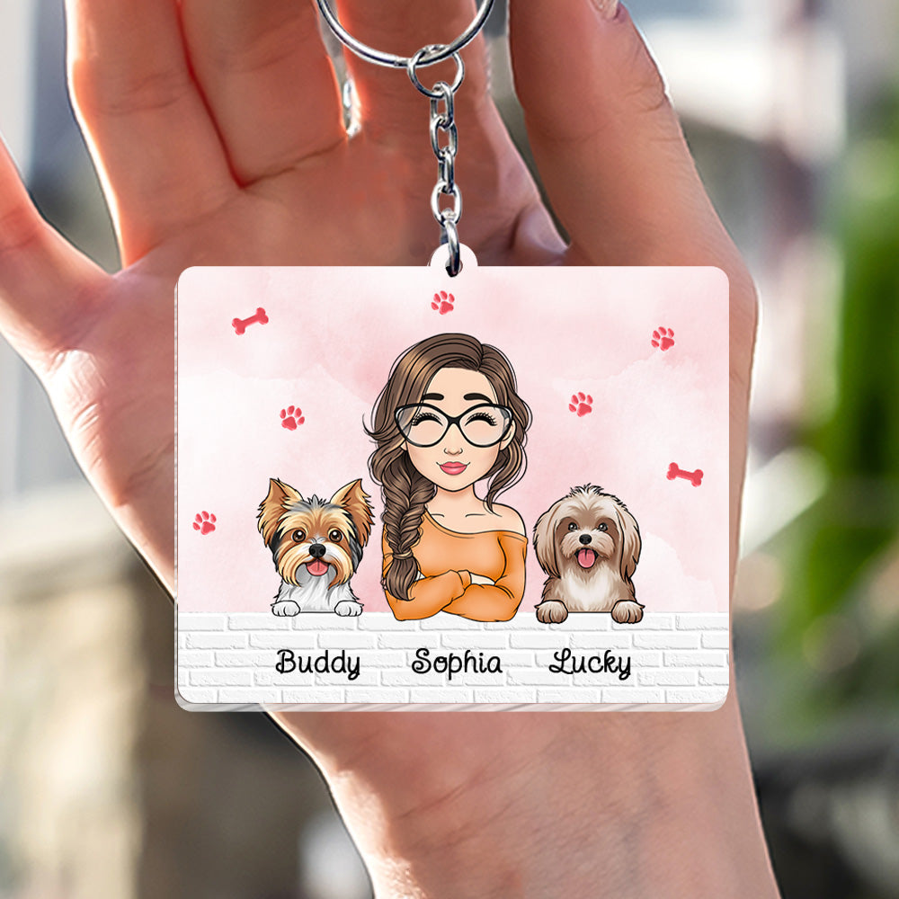 Just A Girl Who Loves Dogs More Than Humans Personalized Keychain