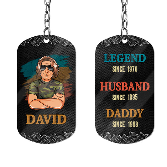 Legen Husband Daddy Personalized Keychain