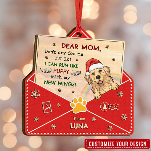 Letter from Heaven Memorial Dog Personalized Ornament