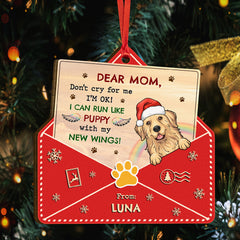 Letter from Heaven Memorial Dog Personalized Ornament