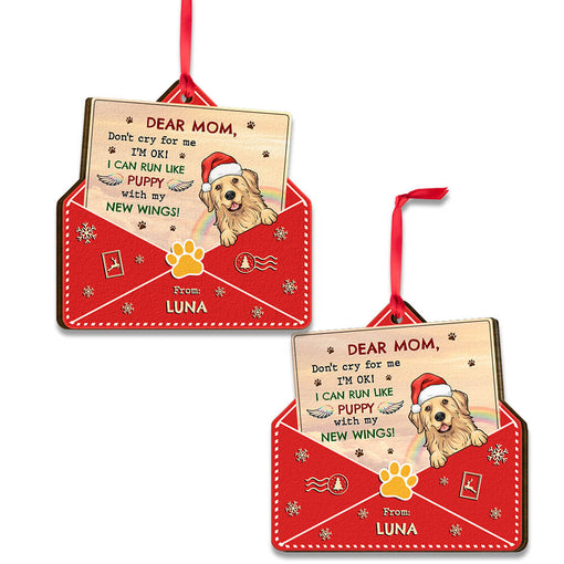 Letter from Heaven Memorial Dog Personalized Ornament