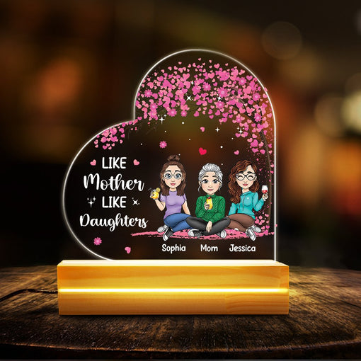 Like Mother Like Daughter Heart LED Night Light