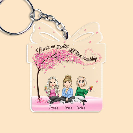 There's No Greater Gift Than Friendship Personalized Keychain
