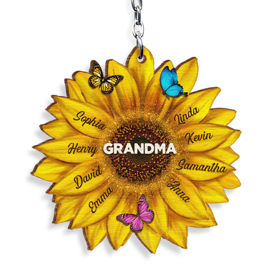 Little Sunshine Of Grandma Personalized Keychain