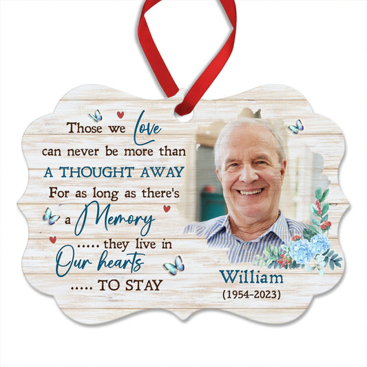 Live In Our Heart Memorial Personalized Ornament