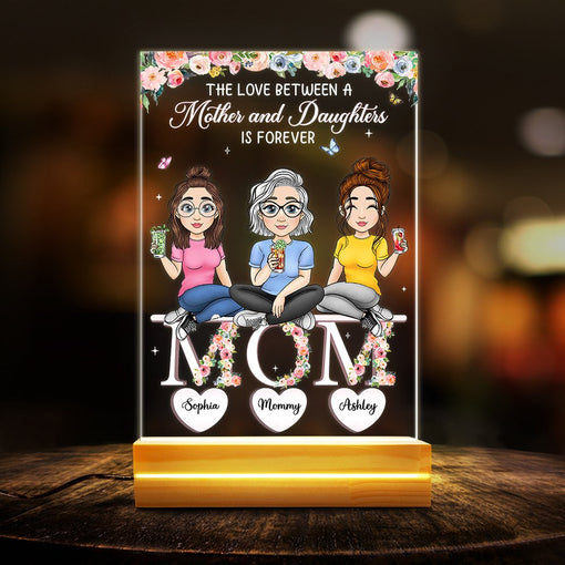 Love Between Mom and Daughter Personalized LED Night Light