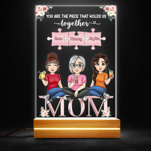 Love Between Mother & Daughter Personalized LED Night Light