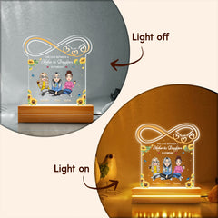 Love Between Mother & Daughter Personalized LED Night Light Sunflower