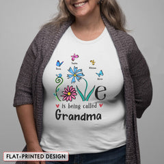 Loved Being Called Grandma Personalized T-shirt Gift