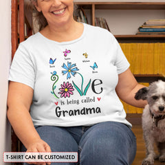 Loved Being Called Grandma Personalized T-shirt Gift