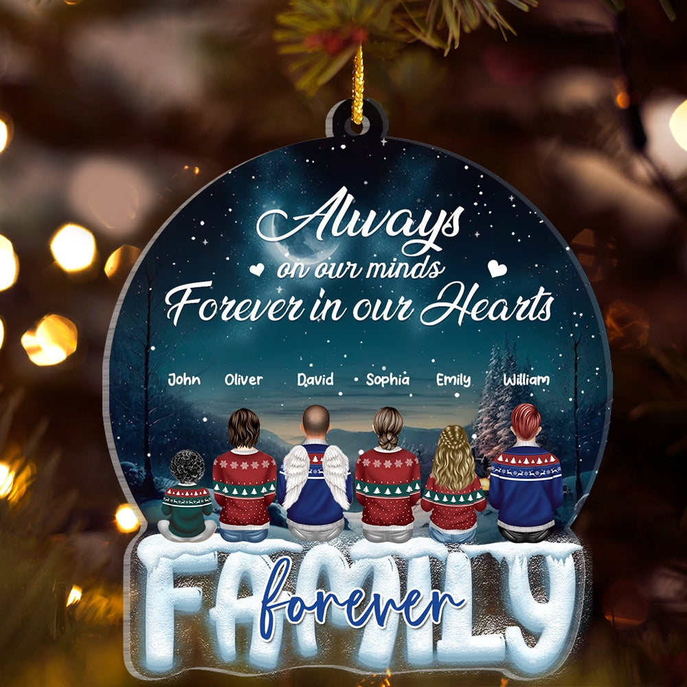 Memorial For Family Gift Snow Globe Shape Personalized Ornament