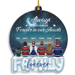 Memorial For Family Gift Snow Globe Shape Personalized Ornament