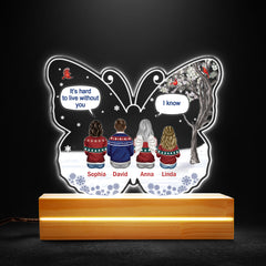 Memorial of Loved One Butterfly Shaped Personalized Led Night Light