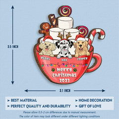 Merry Christmas Personalized Ornament For Dog Lover