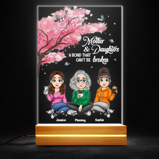 Mom & Daughter Bond That Can't Be Broken Personalized LED Night Light