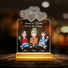 Mom & Daughter Friend Forever Personalized LED Night Light