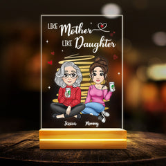 Mom & Daughter Like Mother Like Daughter Personalized Led Night Light