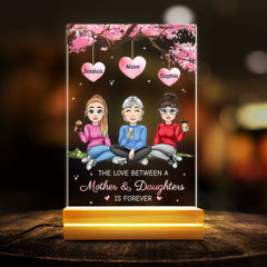 Mom & Daughter Under Cherry Blossom Tree Personalized LED Night Light