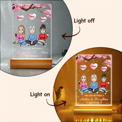 Mom & Daughter Under Cherry Blossom Tree Personalized LED Night Light