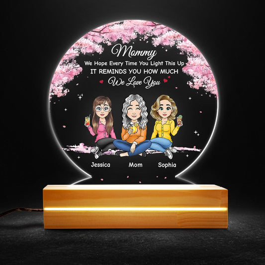 Mom & Daughter Under The Tree Personalized LED Night Light