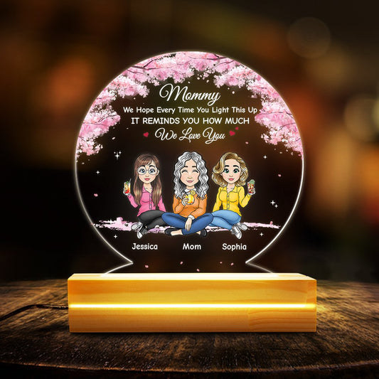 Mom & Daughter Under The Tree Personalized LED Night Light