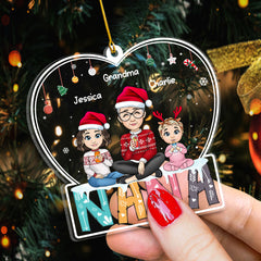 Nana And Grandchildren Personalized Christmas Ornament